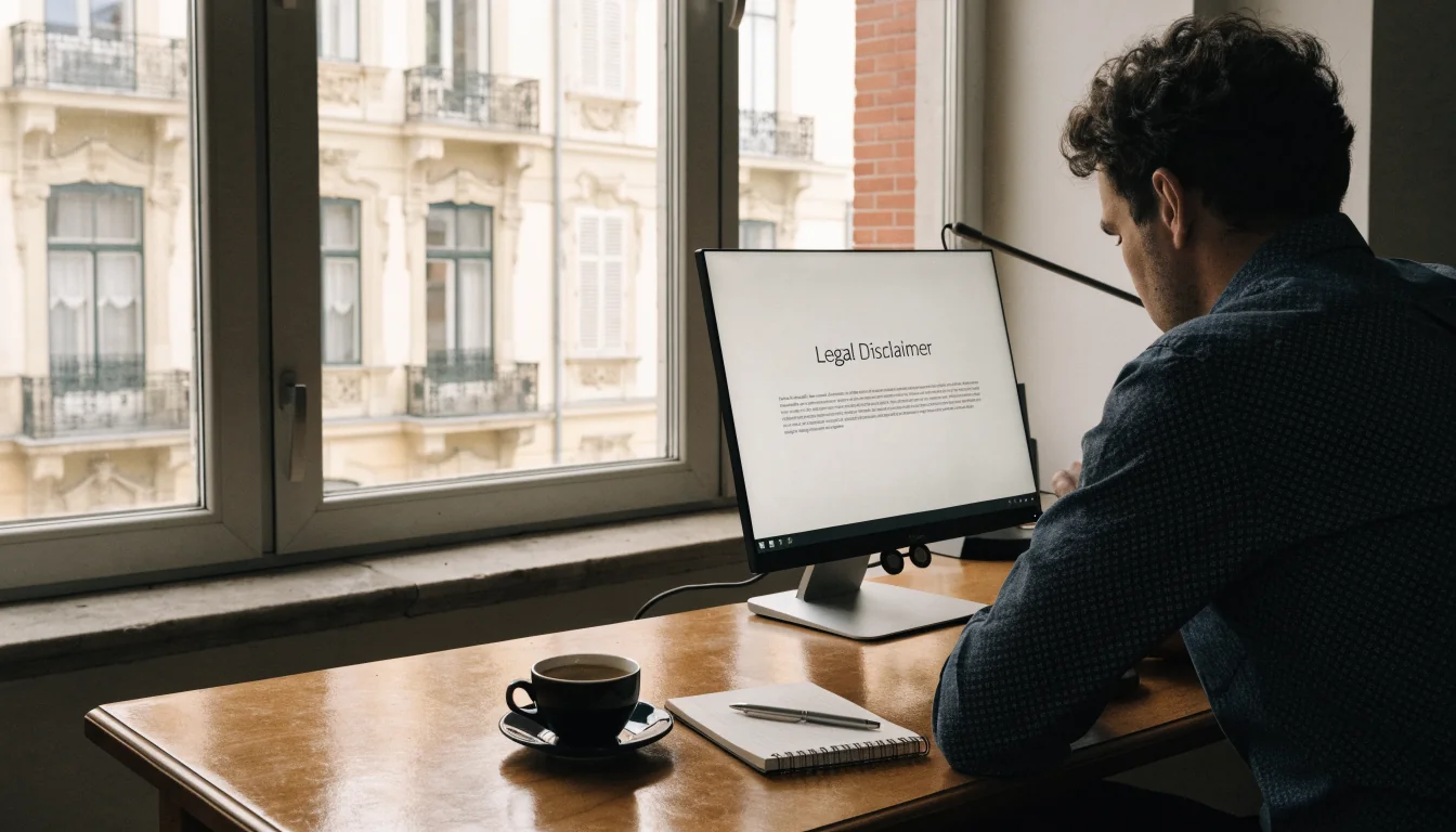 Büro in Wien mit Schreibtisch, Monitor und Kaffeetasse